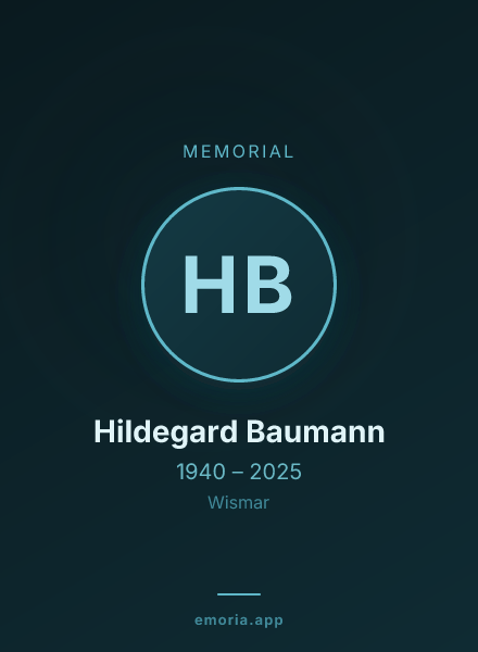 Memorial portrait of Hildegard Baumann
