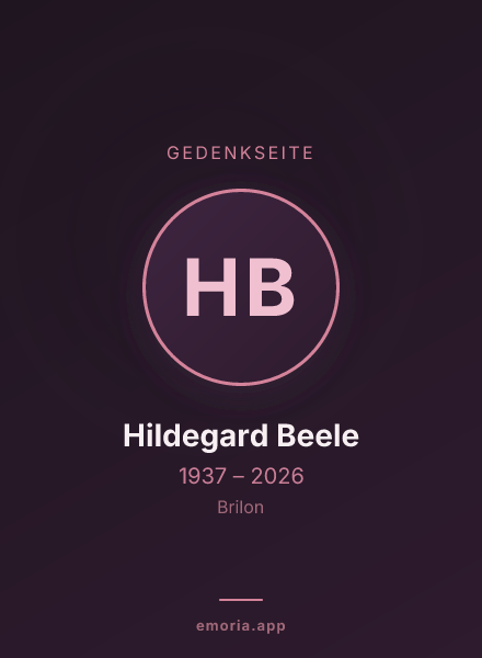 Gedenkportrait von Hildegard Beele