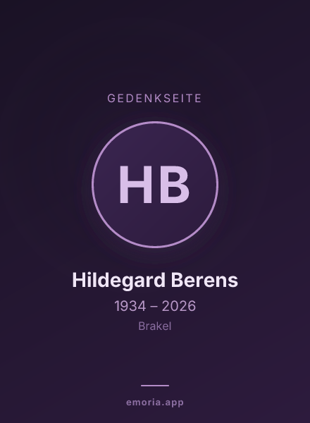 Gedenkportrait von Hildegard Berens