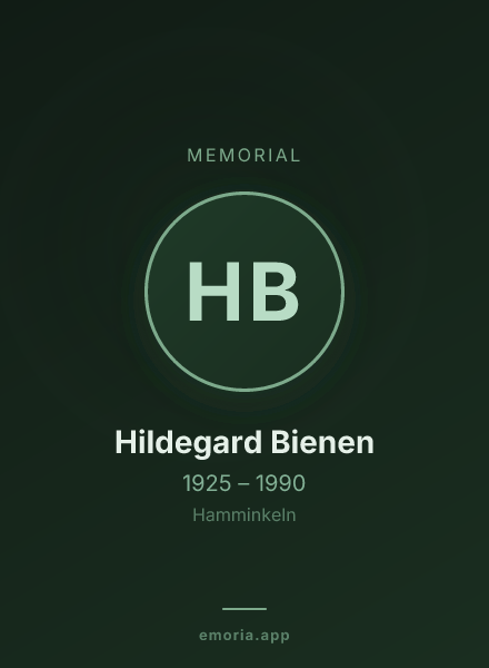 Memorial portrait of Hildegard Bienen