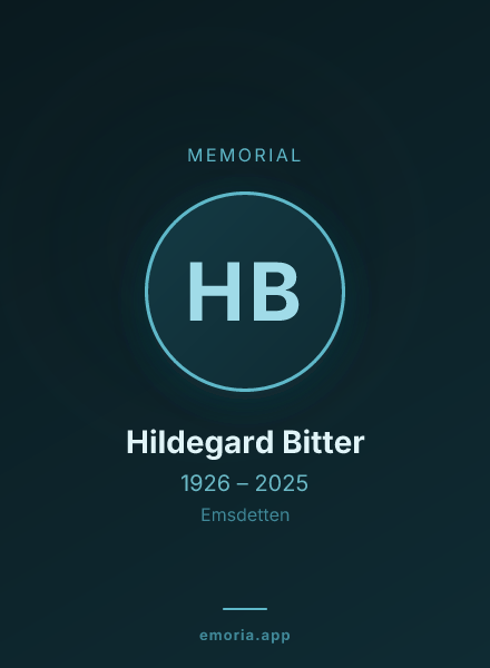 Memorial portrait of Hildegard Bitter