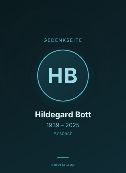 Gedenkportrait von Hildegard Bott