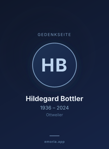 Gedenkportrait von Hildegard Bottler