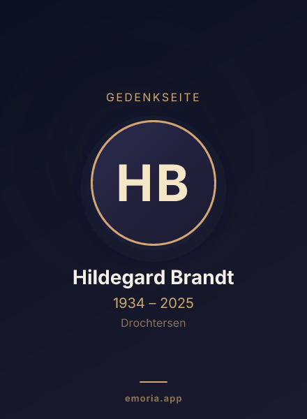 Gedenkportrait von Hildegard Brandt