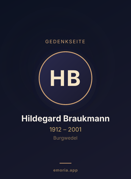Gedenkportrait von Hildegard Braukmann