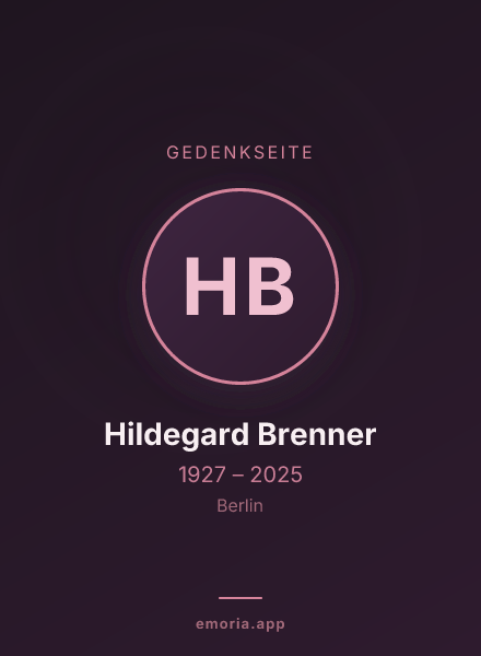 Gedenkportrait von Hildegard Brenner