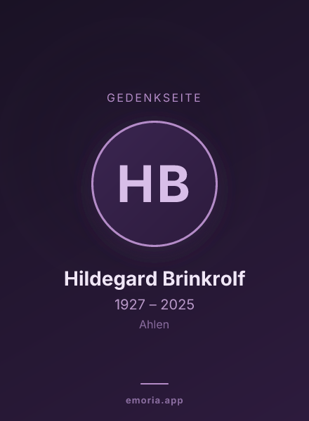 Gedenkportrait von Hildegard Brinkrolf