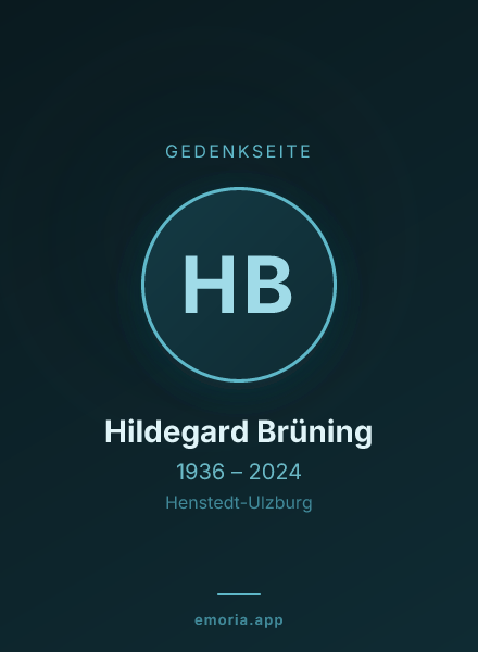 Gedenkportrait von Hildegard Brüning