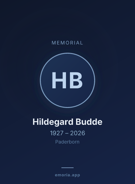 Memorial portrait of Hildegard Budde