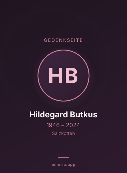Gedenkportrait von Hildegard Butkus