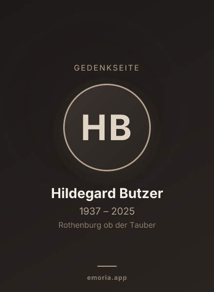 Gedenkportrait von Hildegard Butzer