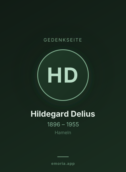 Gedenkportrait von Hildegard Delius