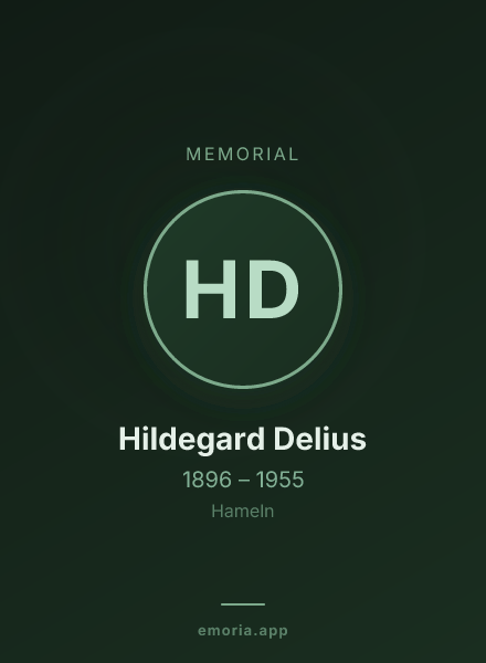 Memorial portrait of Hildegard Delius
