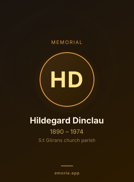 Memorial portrait of Hildegard Dinclau