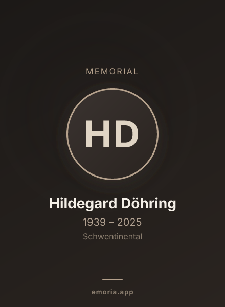 Memorial portrait of Hildegard Döhring