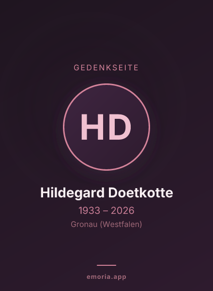 Gedenkportrait von Hildegard Doetkotte