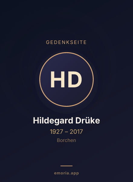 Gedenkportrait von Hildegard Drüke