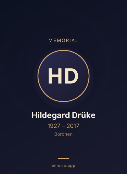 Memorial portrait of Hildegard Drüke
