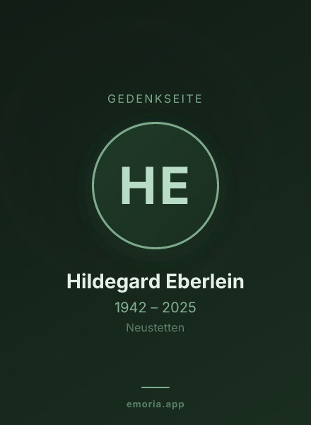 Gedenkportrait von Hildegard Eberlein
