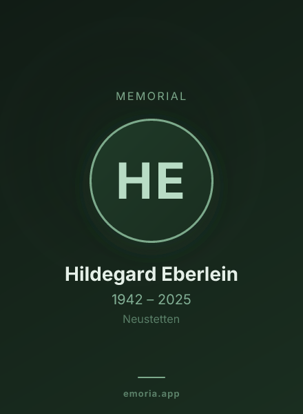 Memorial portrait of Hildegard Eberlein