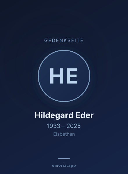 Gedenkportrait von Hildegard Eder