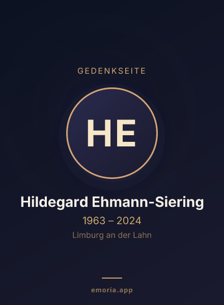 Gedenkportrait von Hildegard Ehmann-Siering