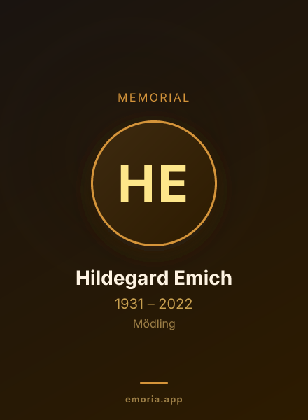 Memorial portrait of Hildegard Emich