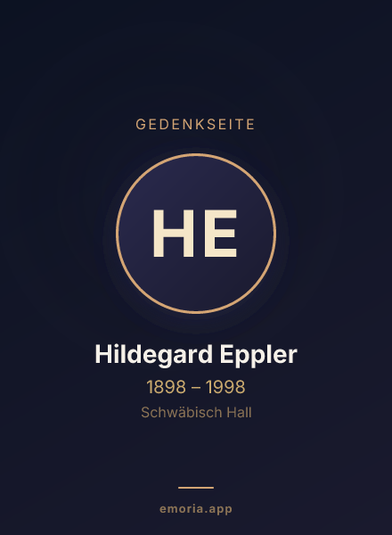 Gedenkportrait von Hildegard Eppler