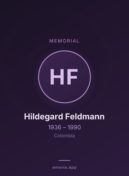 Memorial portrait of Hildegard Feldmann