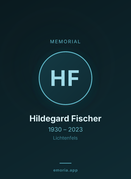 Memorial portrait of Hildegard Fischer