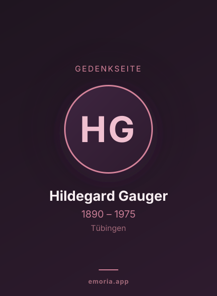 Gedenkportrait von Hildegard Gauger