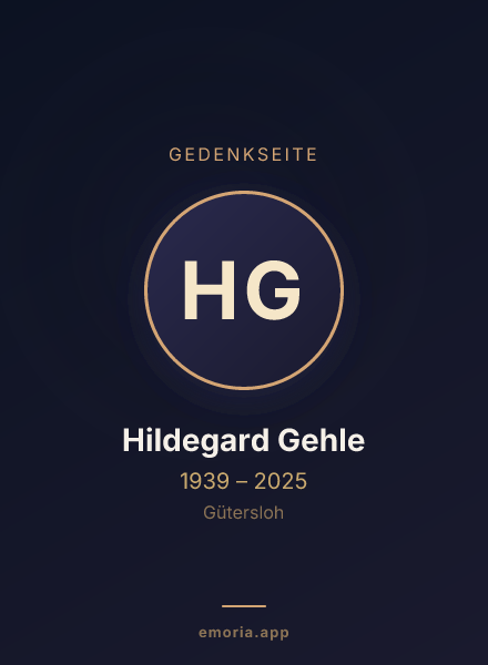 Gedenkportrait von Hildegard Gehle