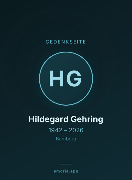 Gedenkportrait von Hildegard Gehring