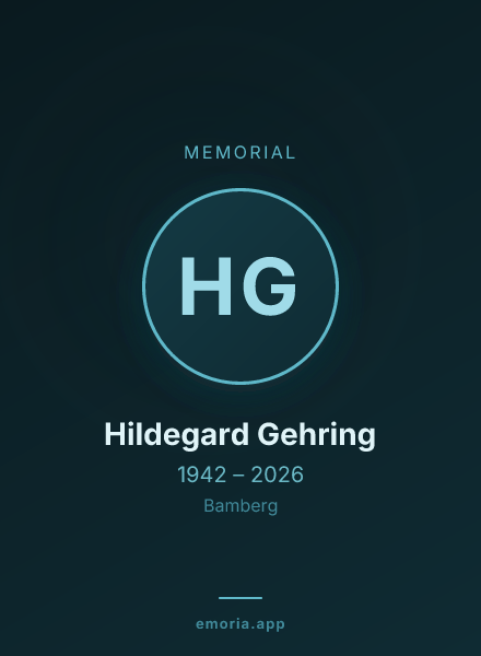 Memorial portrait of Hildegard Gehring