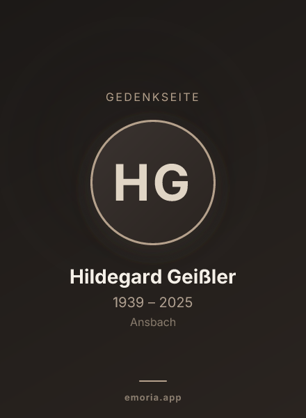 Gedenkportrait von Hildegard Geißler