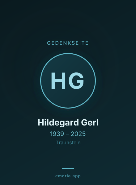 Gedenkportrait von Hildegard Gerl