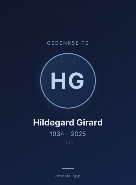 Gedenkportrait von Hildegard Girard