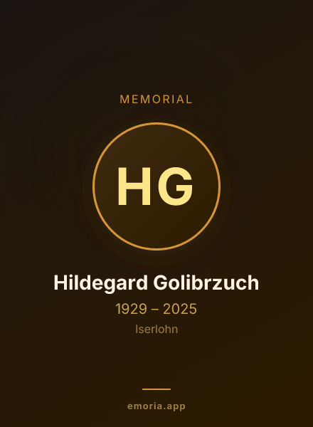 Memorial portrait of Hildegard Golibrzuch