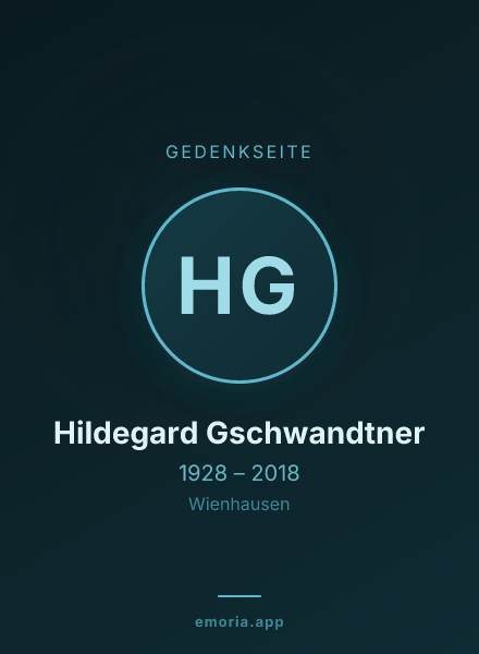 Gedenkportrait von Hildegard Gschwandtner