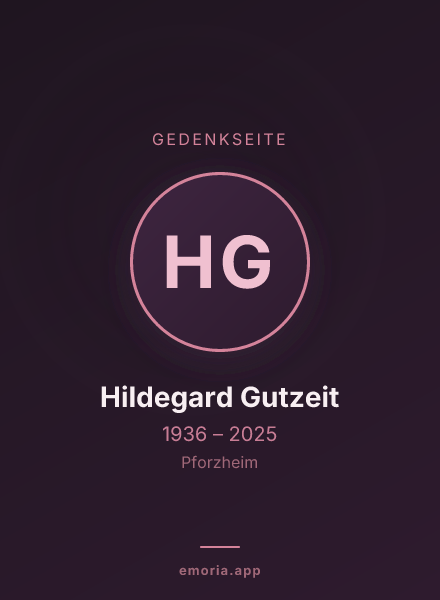 Gedenkportrait von Hildegard Gutzeit