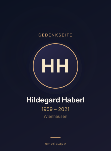 Gedenkportrait von Hildegard Haberl