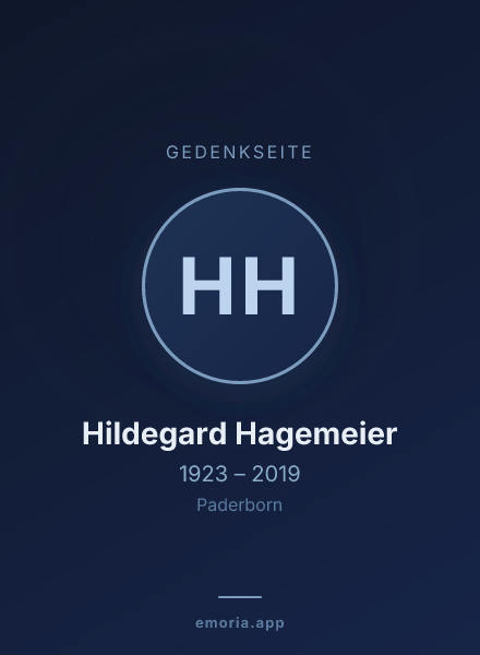 Gedenkportrait von Hildegard Hagemeier