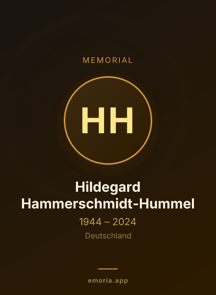 Memorial portrait of Hildegard Hammerschmidt-Hummel