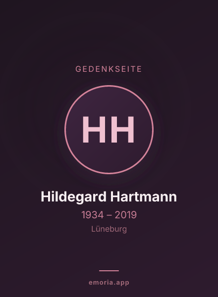 Gedenkportrait von Hildegard Hartmann