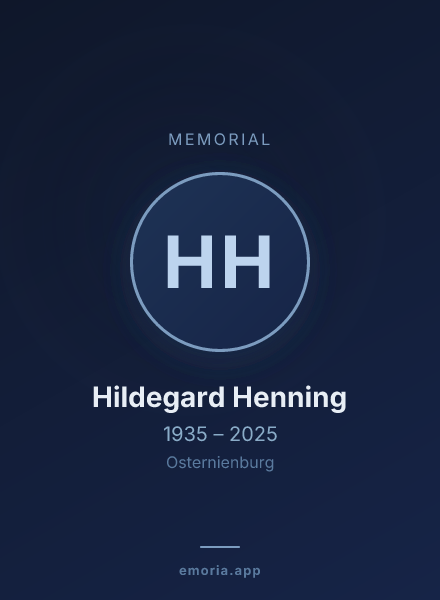 Memorial portrait of Hildegard Henning