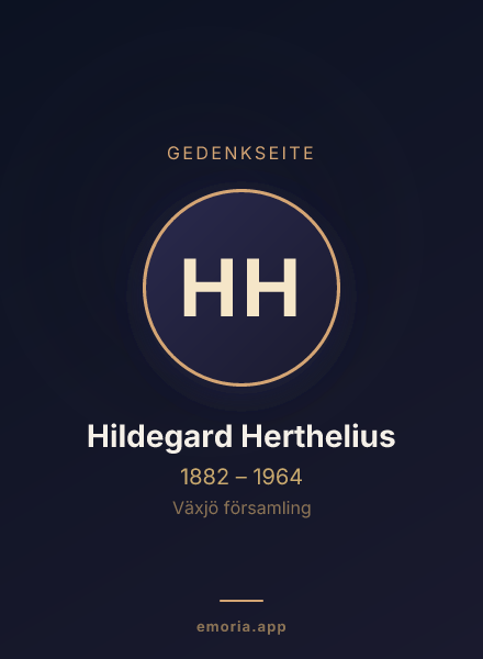 Gedenkportrait von Hildegard Herthelius