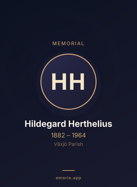 Memorial portrait of Hildegard Herthelius