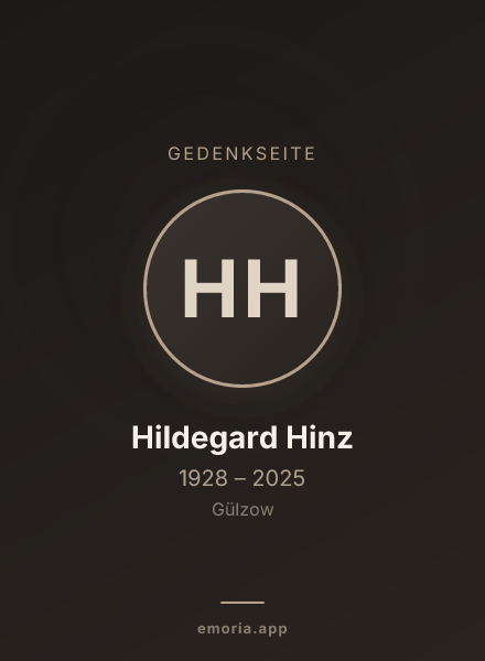 Gedenkportrait von Hildegard Hinz