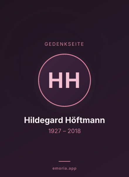 Gedenkportrait von Hildegard Höftmann