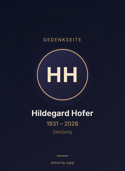 Gedenkportrait von Hildegard Hofer